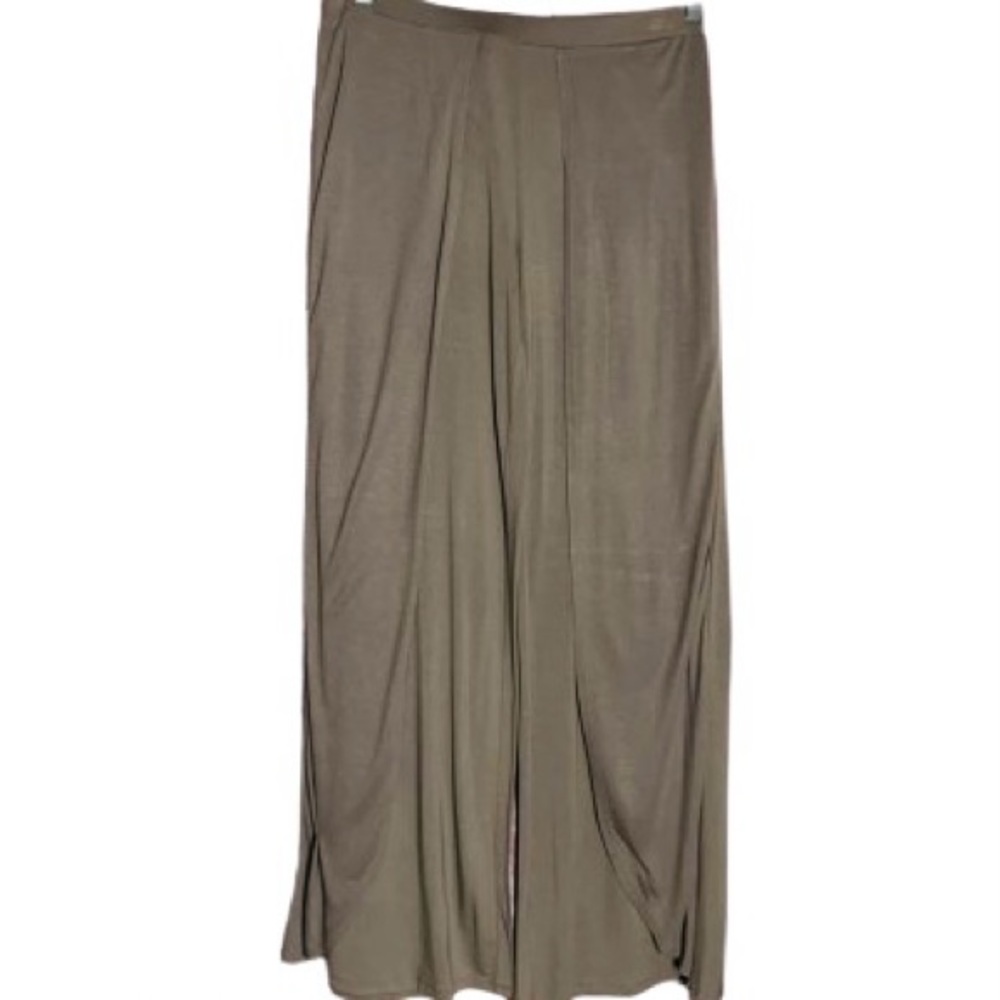 H by Halston Jersey Fly Away Pants Soft & Comfy EUC 8 Beige